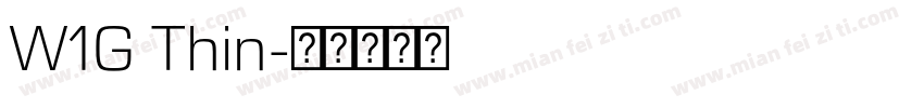 W1G Thin字体转换